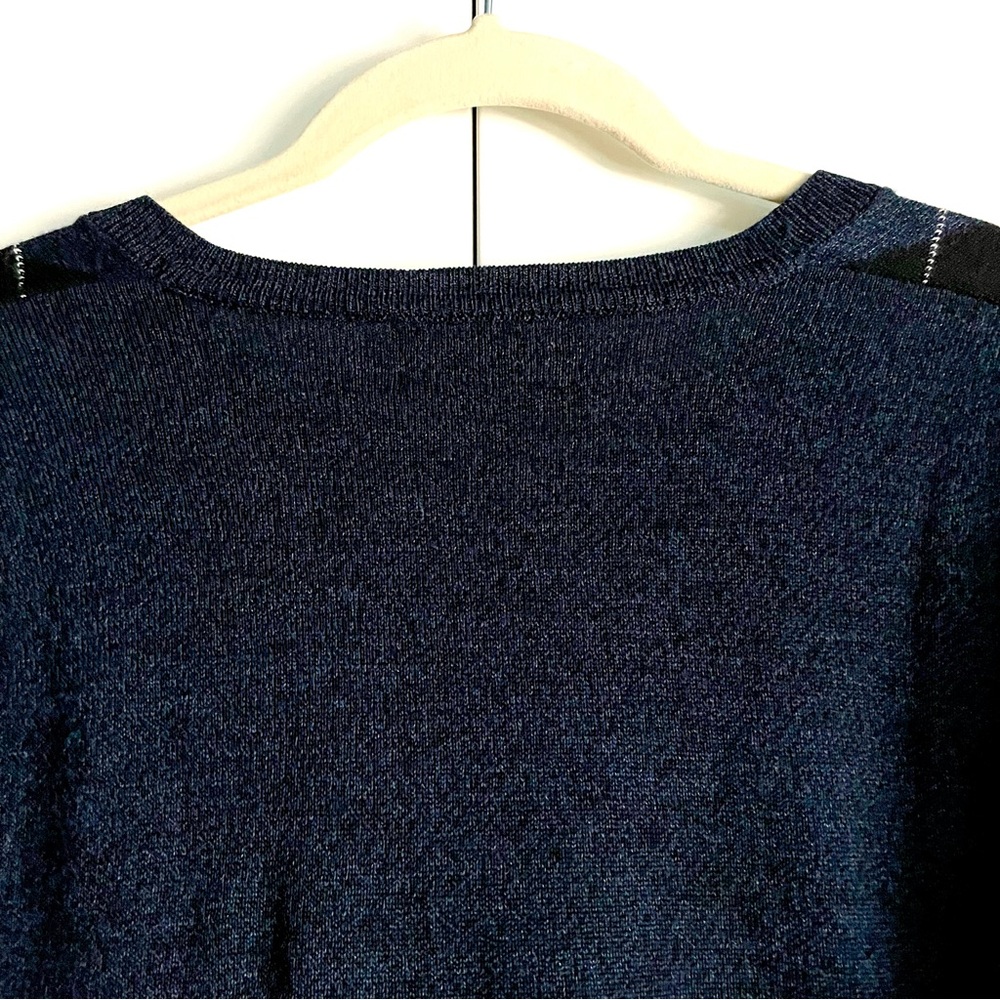 Banana Republic Men's Washable 100% Merino Wool Argyle V-Neck Sweater Size M EUC - Picture 11 of 12